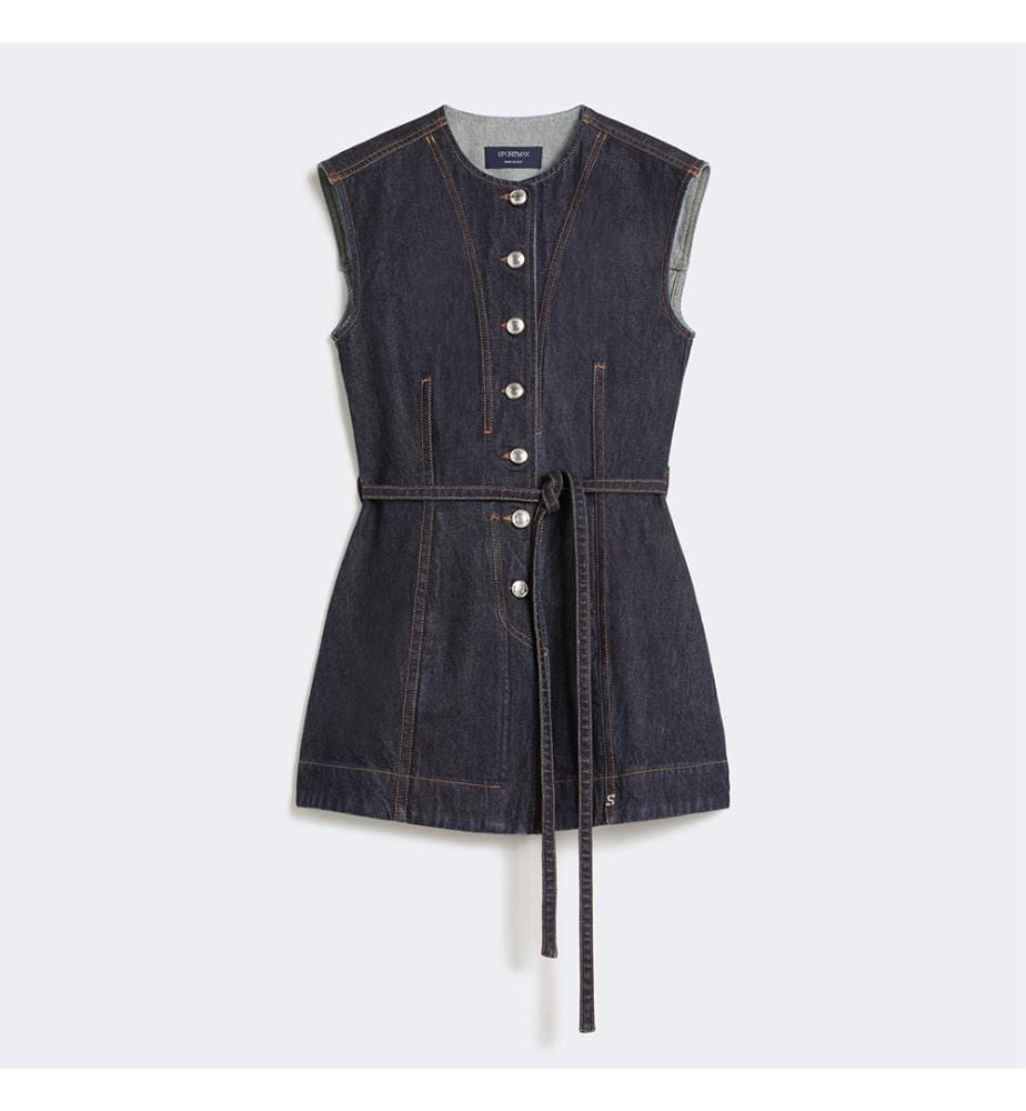 Dominio Denim Top – Midnight Blue
