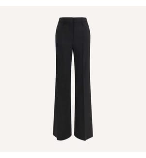 Cera Wool Flared Pants – Black