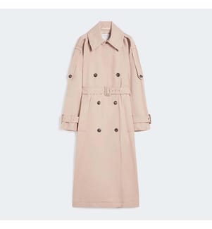 Gocce Water-Repellent Trench Coat – Black