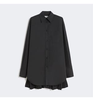 Nespola Pleated Overshirt – Black