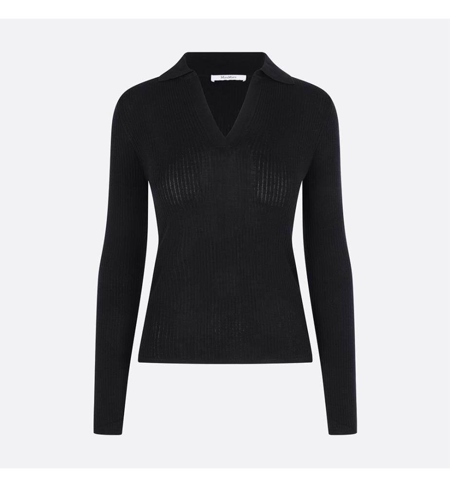 Gergo Silk and Cashmere Polo Shirt – Black