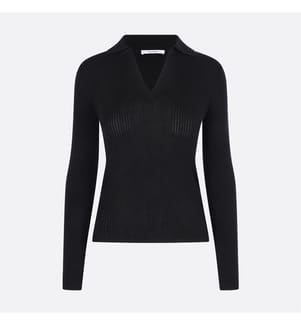 Gergo Silk and Cashmere Polo Shirt – Black