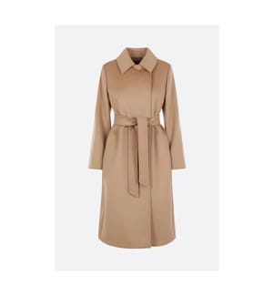 Collag Double-Breasted Wool Coat – Camel