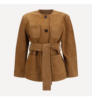 Boemia Suede Leather Jacket – Brown