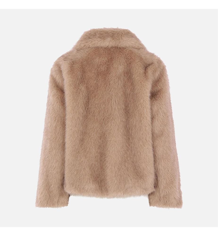 Manteau en fausse fourrure Alce – Miel