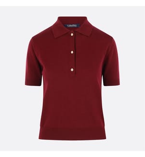 Pomposa Cotton, Silk, and Cashmere Polo Shirt – Bordeaux