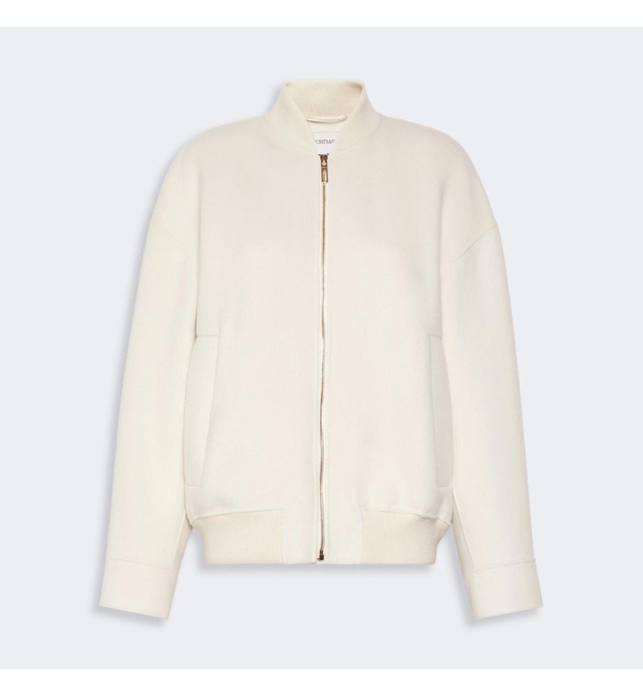 Ondata Wool Bomber Jacket – White