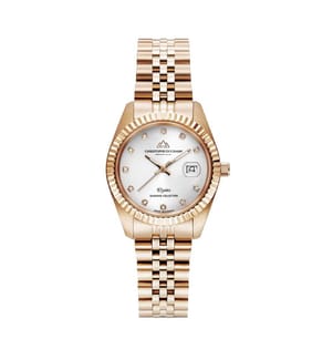 Élysées Quarzuhr 31 mm, 11 Diamanten - Silber & Roségold