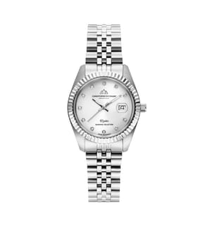 Élysées Quarzuhr 31 mm, 11 Diamanten - Silber