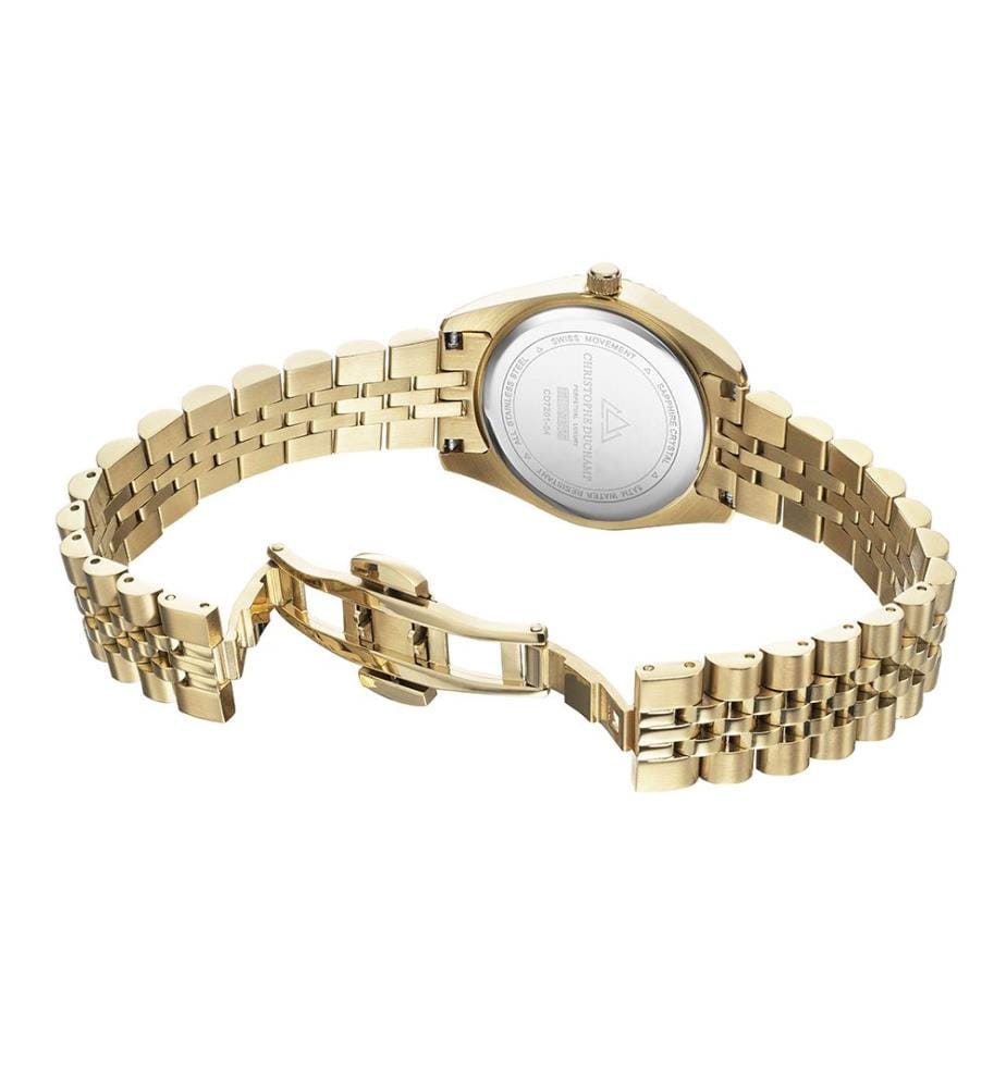 Élysées Quarzuhr 31 mm, 11 Diamanten - Silber & Gold