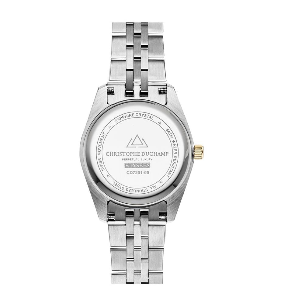 Élysées Quarzuhr 31 mm, 11 Diamanten - Silber & Silber-Gold