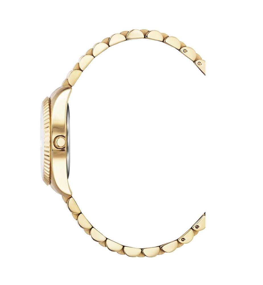 Élysées Quarzuhr 31 mm, 11 Diamanten - Schwarz & Gold