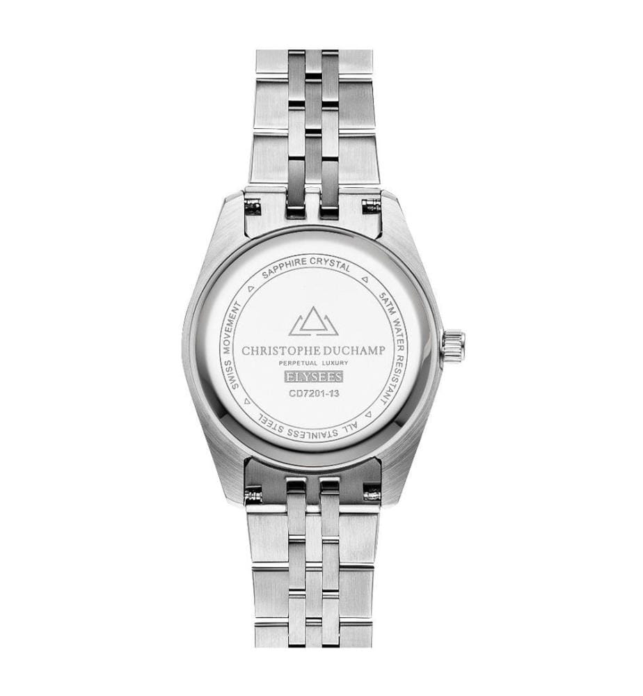 Élysées Quarzuhr 31 mm, 11 Diamanten - Grün & Silber
