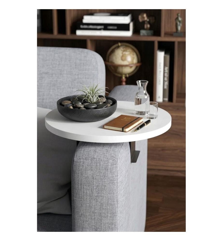 Table d'appoint avec accoudoirs - Blanc