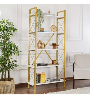 Regal – Weiss / Goldfarben
