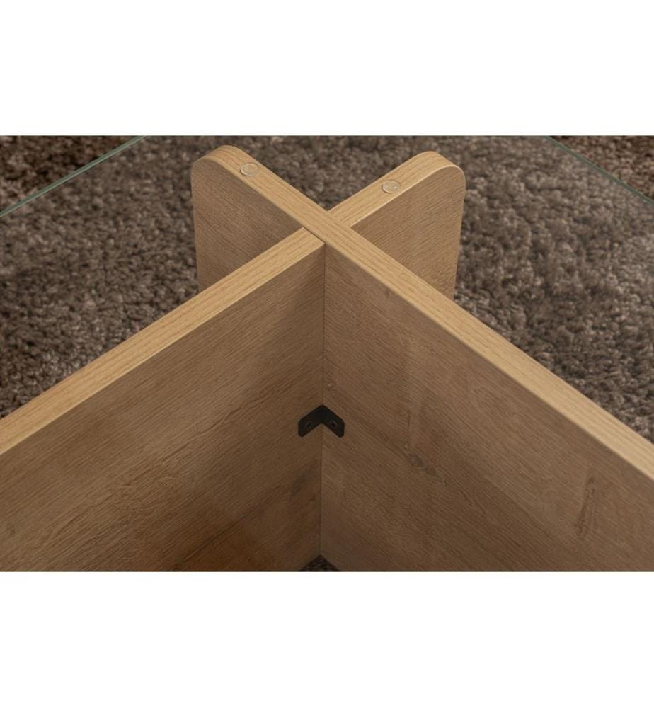 Table basse - Chêne / Verre