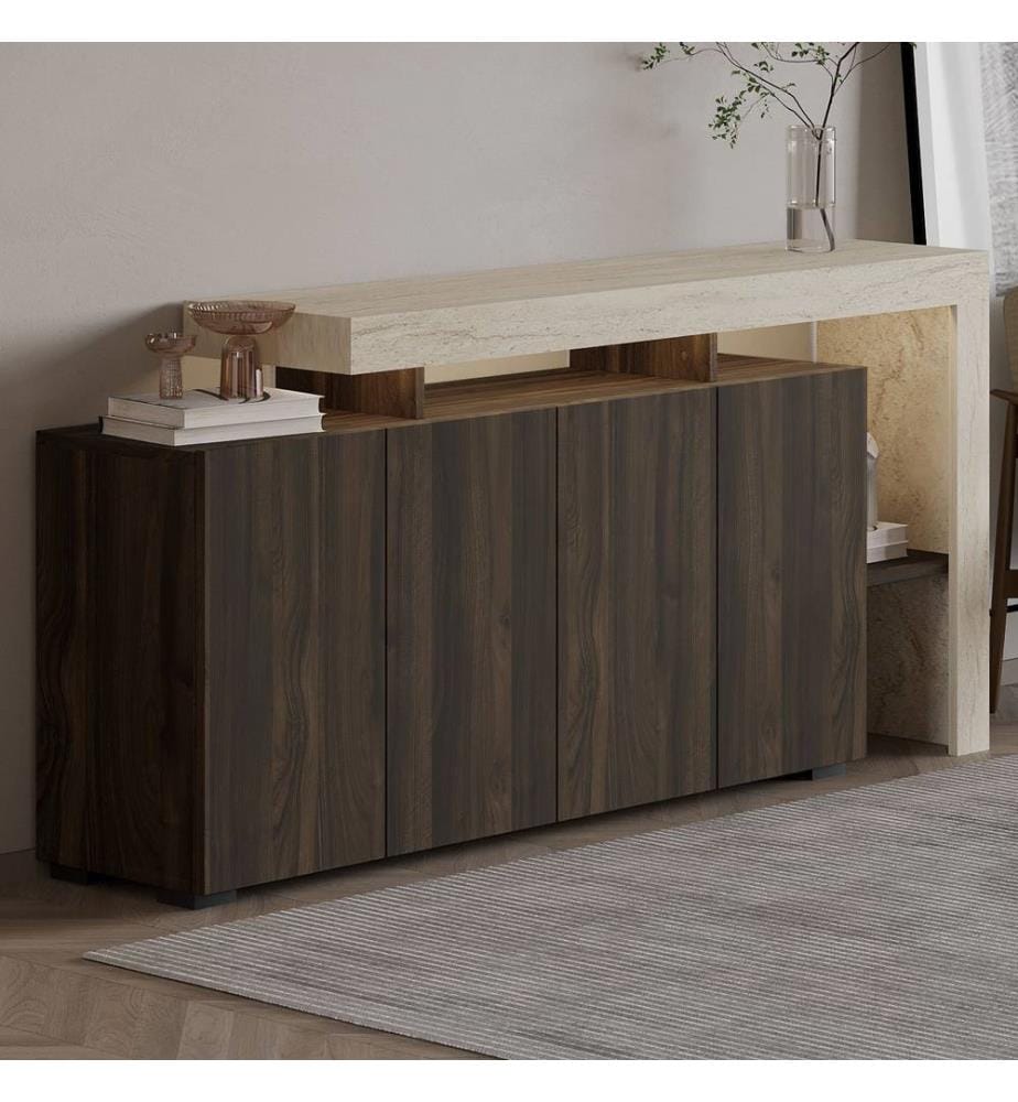 Console - Travertino / Noce