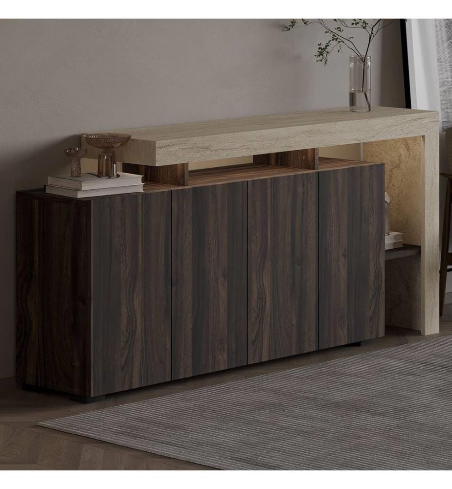 Console - Travertino / Noce
