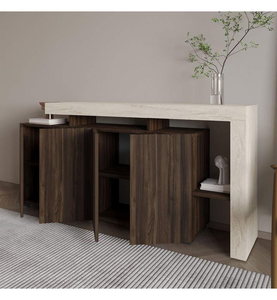 Console - Travertino / Noce