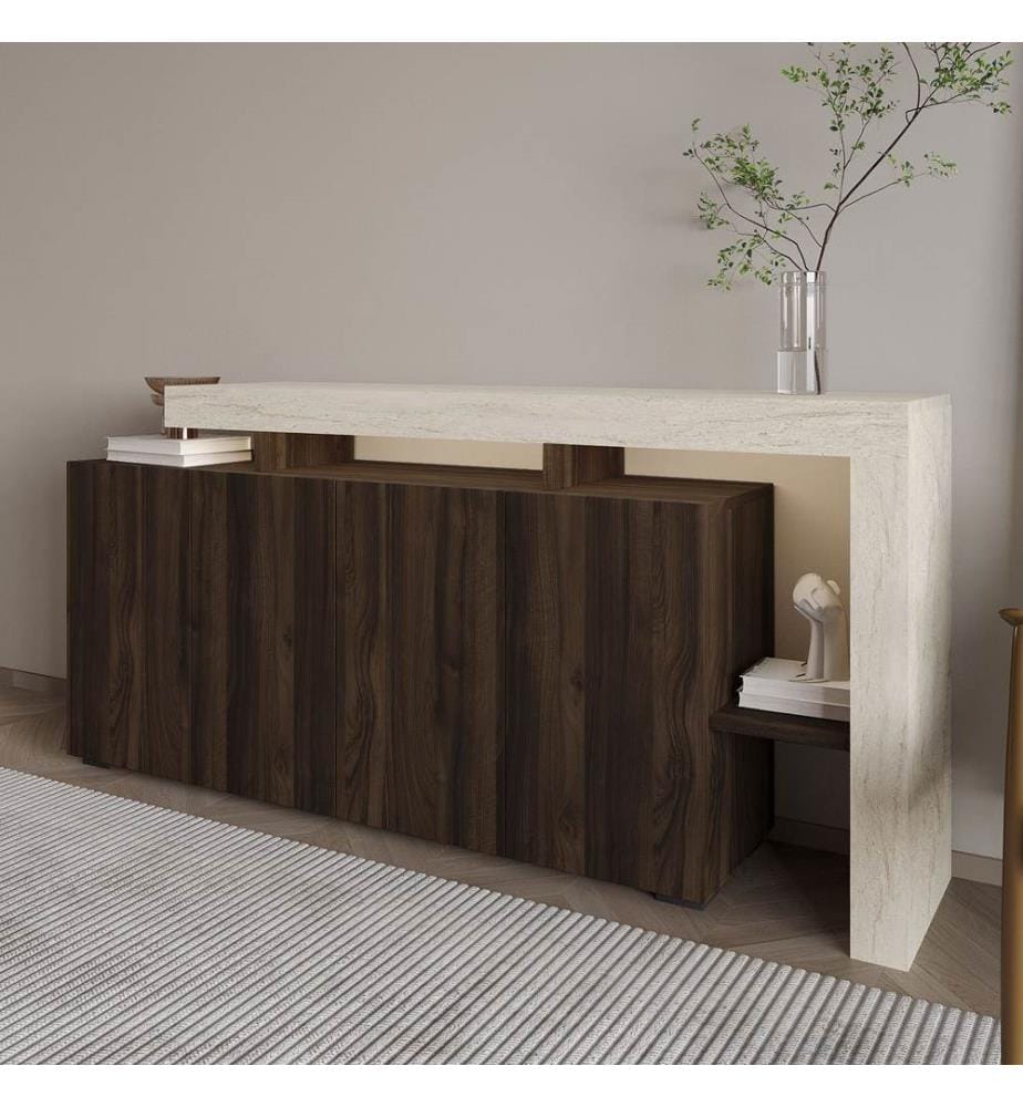 Console - Travertino / Noce