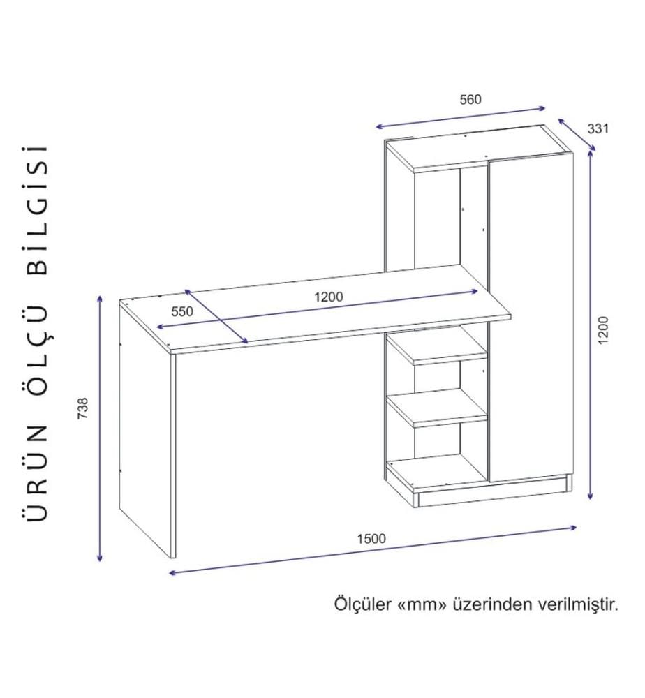 Schreibtisch – Anthrazit