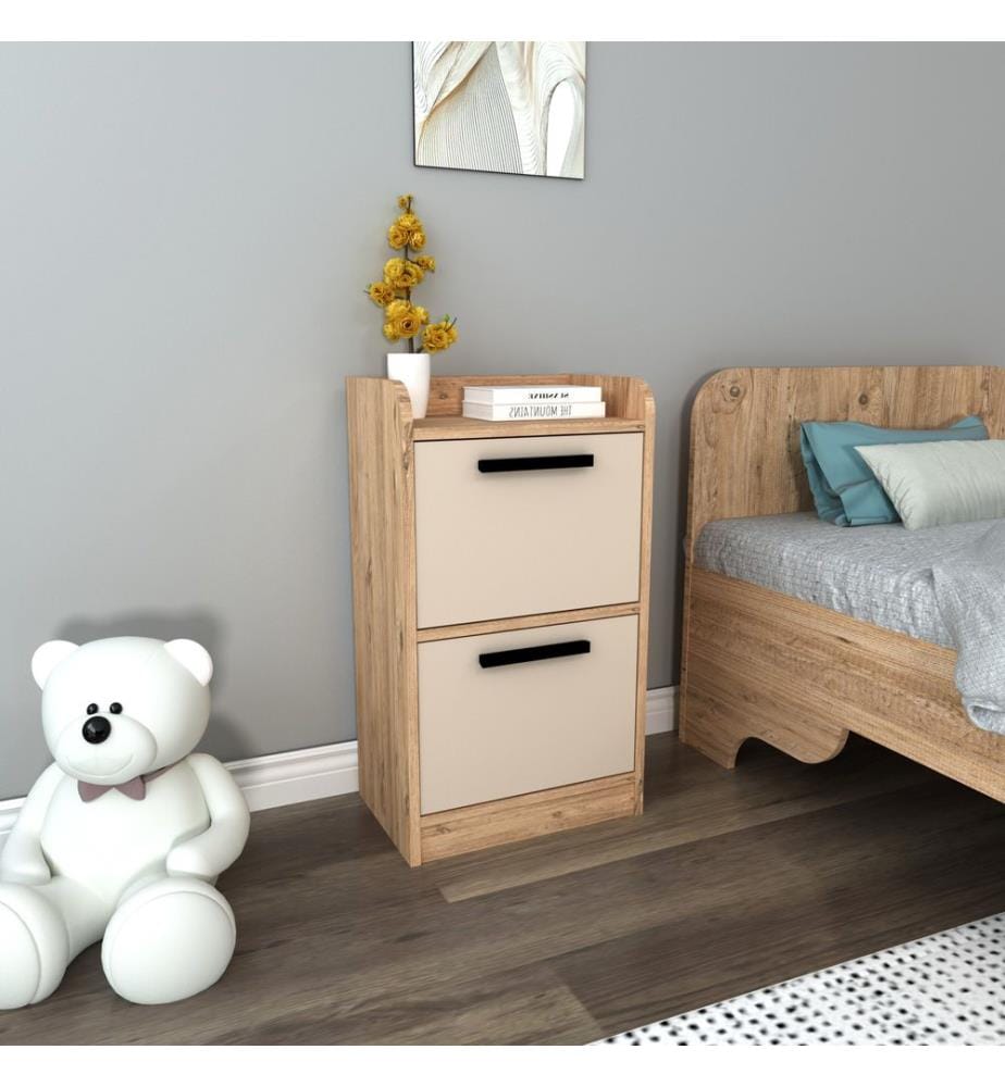 Nachttisch – Atlantische Kiefer / Beige