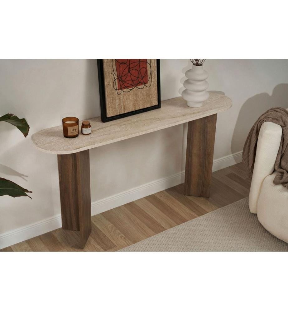 Sideboard – Travertin / Nussbaum