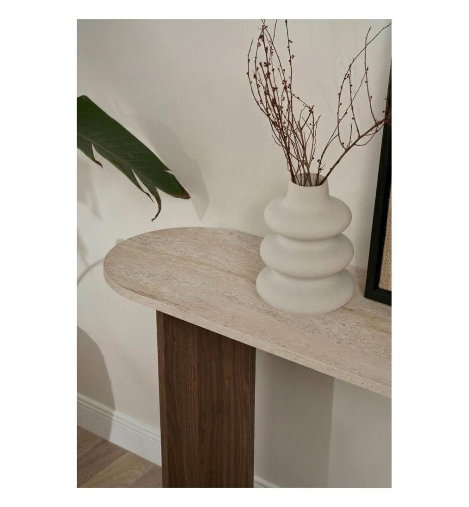 Sideboard – Travertin / Nussbaum