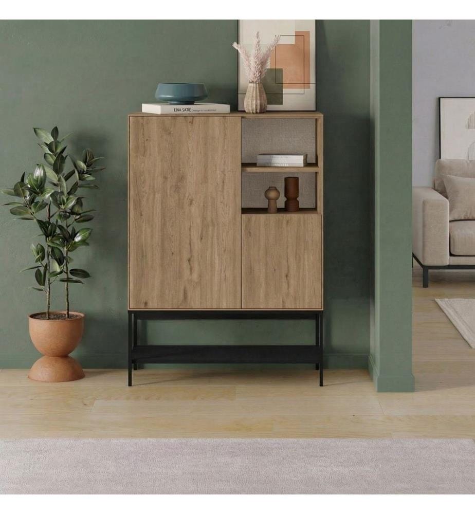 Sideboard – Eiche / Schwarz