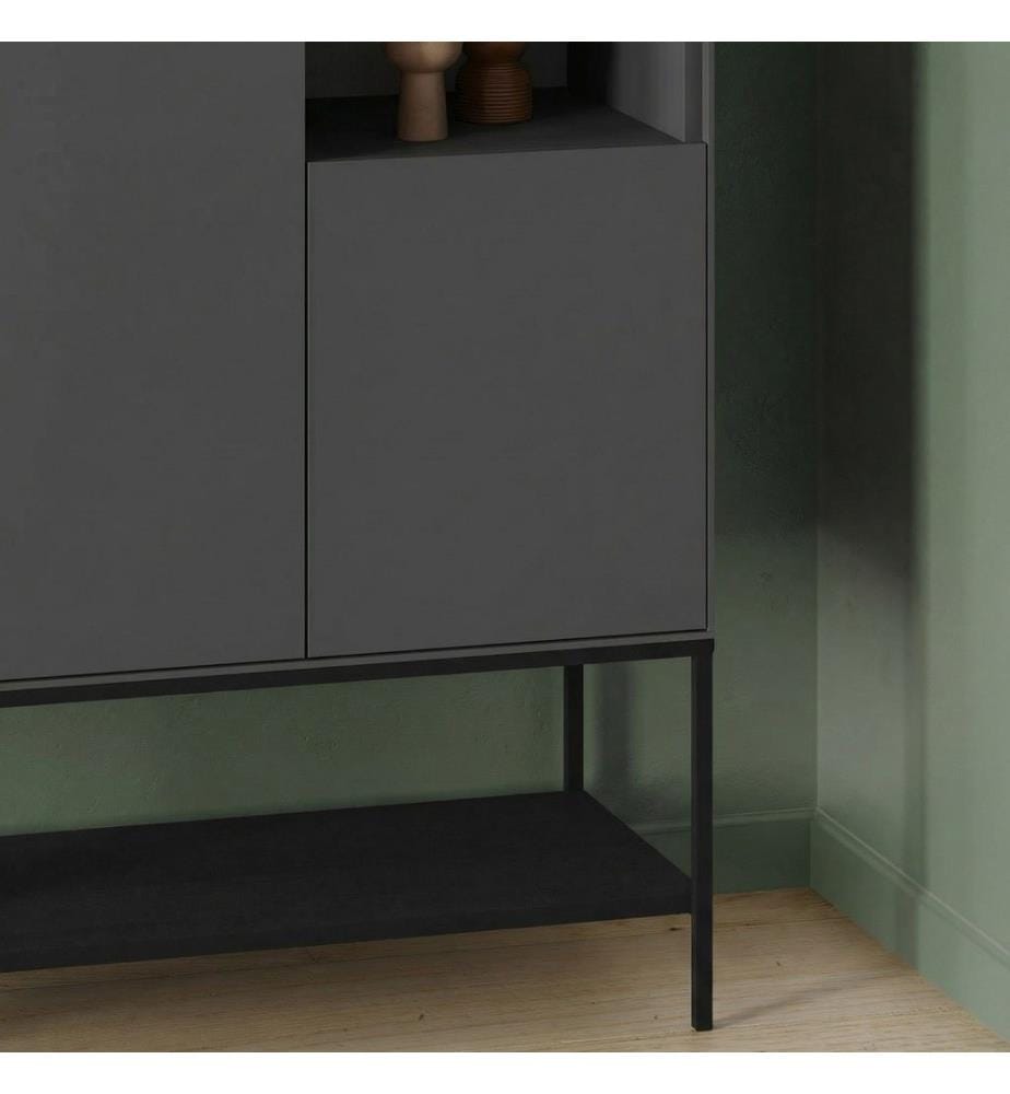 Sideboard – Anthrazit / Schwarz