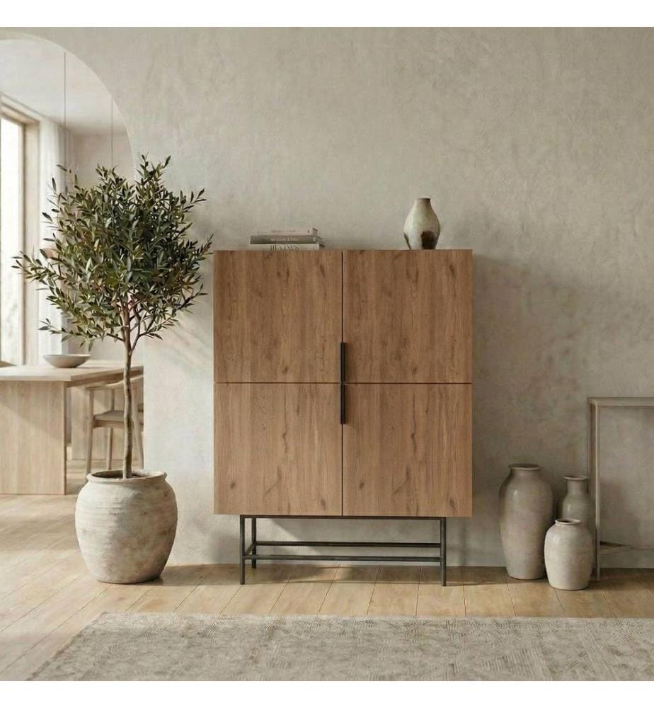 Sideboard – Eiche / Schwarz