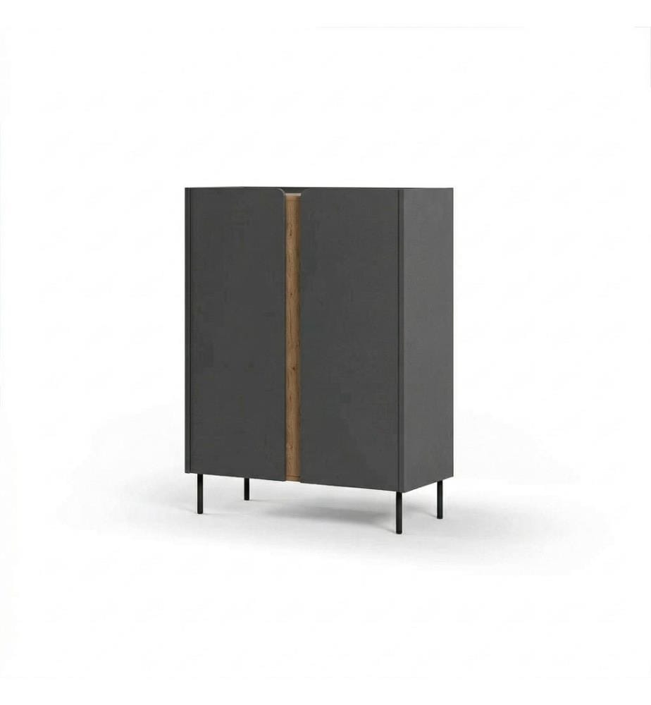 Sideboard – Anthrazit / Eiche