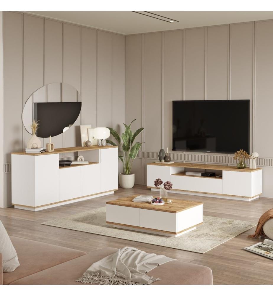 Living Room Set - Atlantic Pine / White