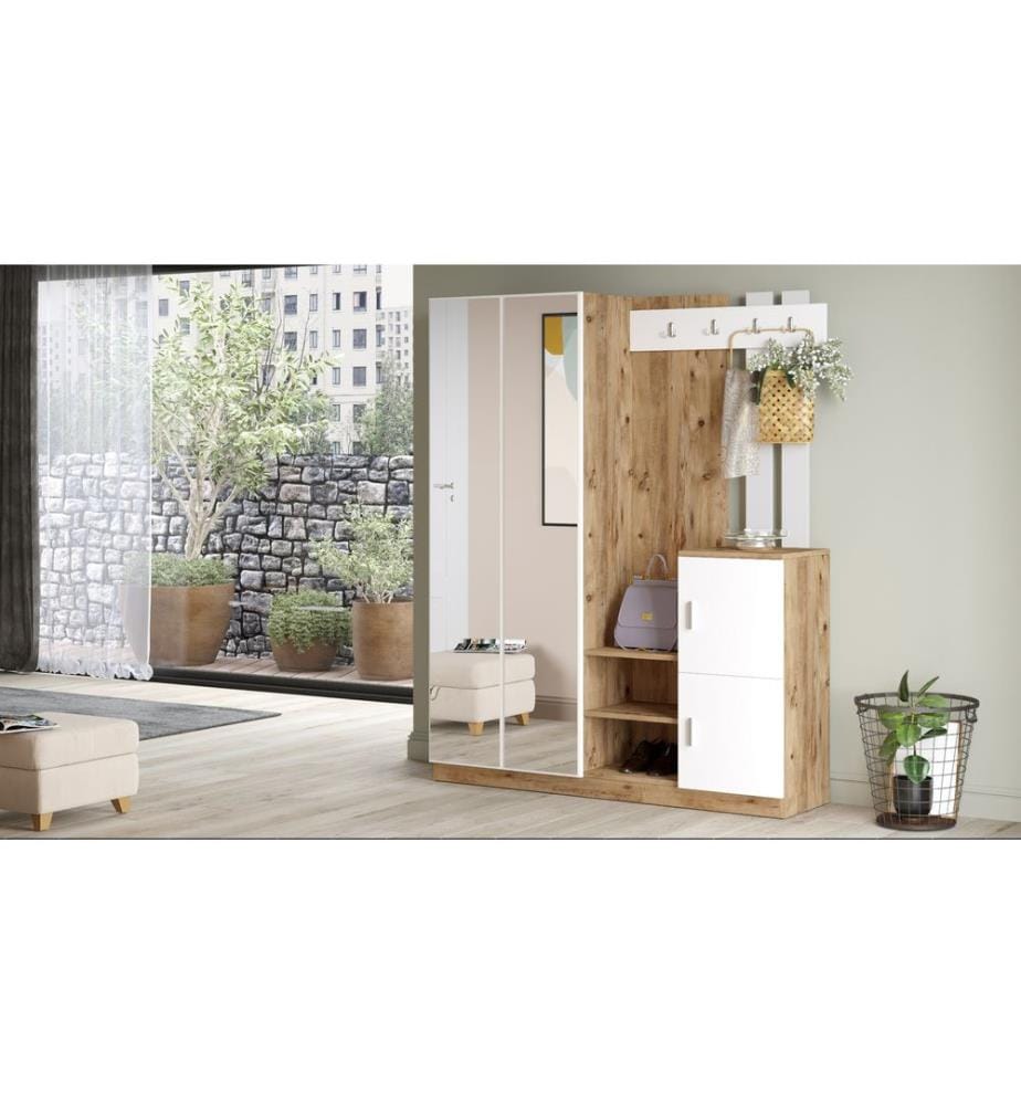 Coat Rack - Atlantic Pine / White