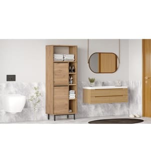 Badezimmerschrank – Nussbaum