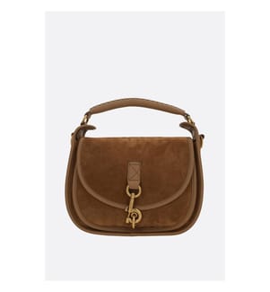 B Clip Kleine Kuriertasche aus Wildleder - Hazel