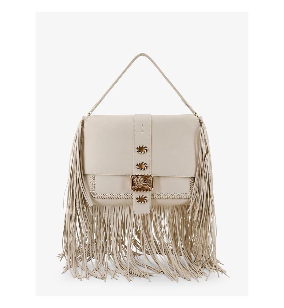 Rider Leather Handbag with Metal Logo - Soap
