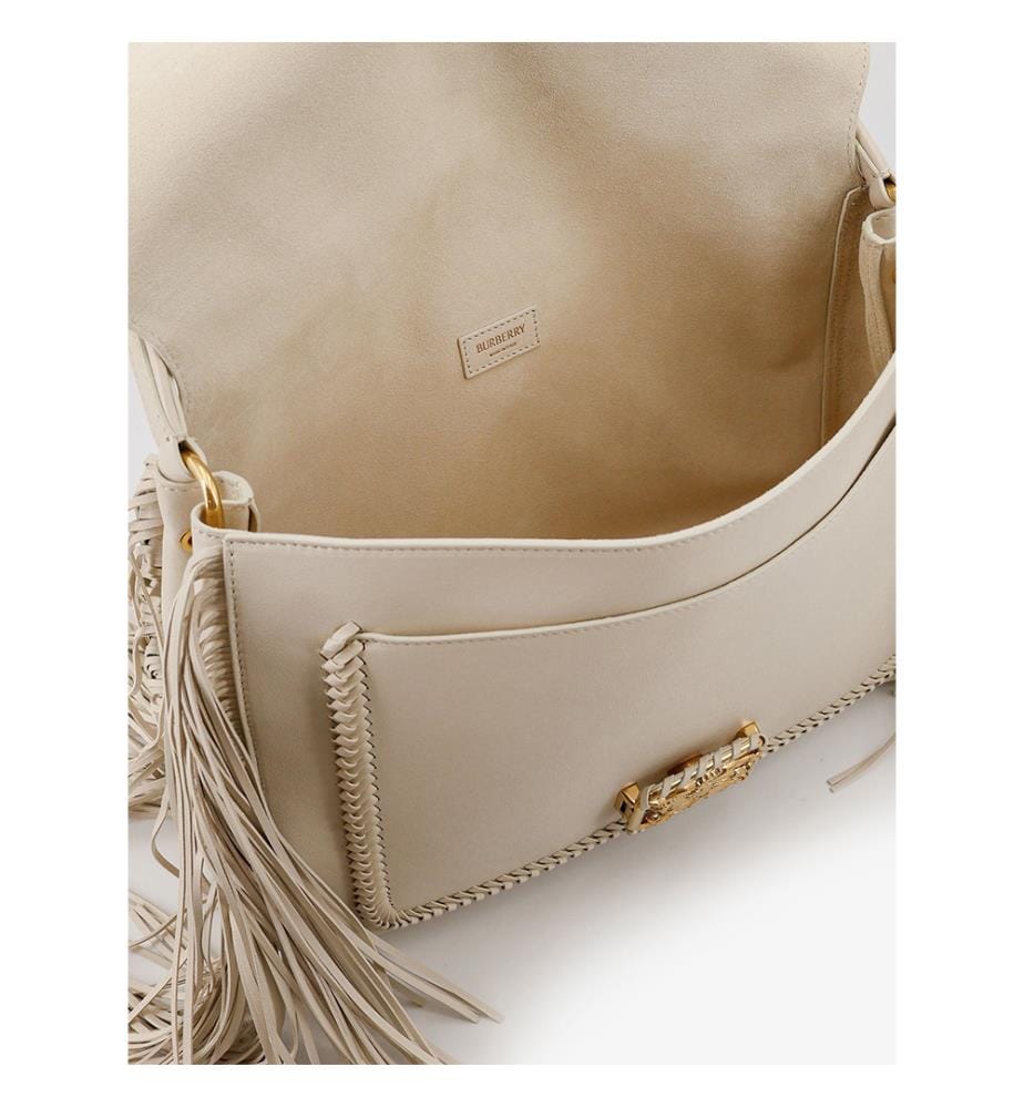 Rider Leather Handbag with Metal Logo - Soap