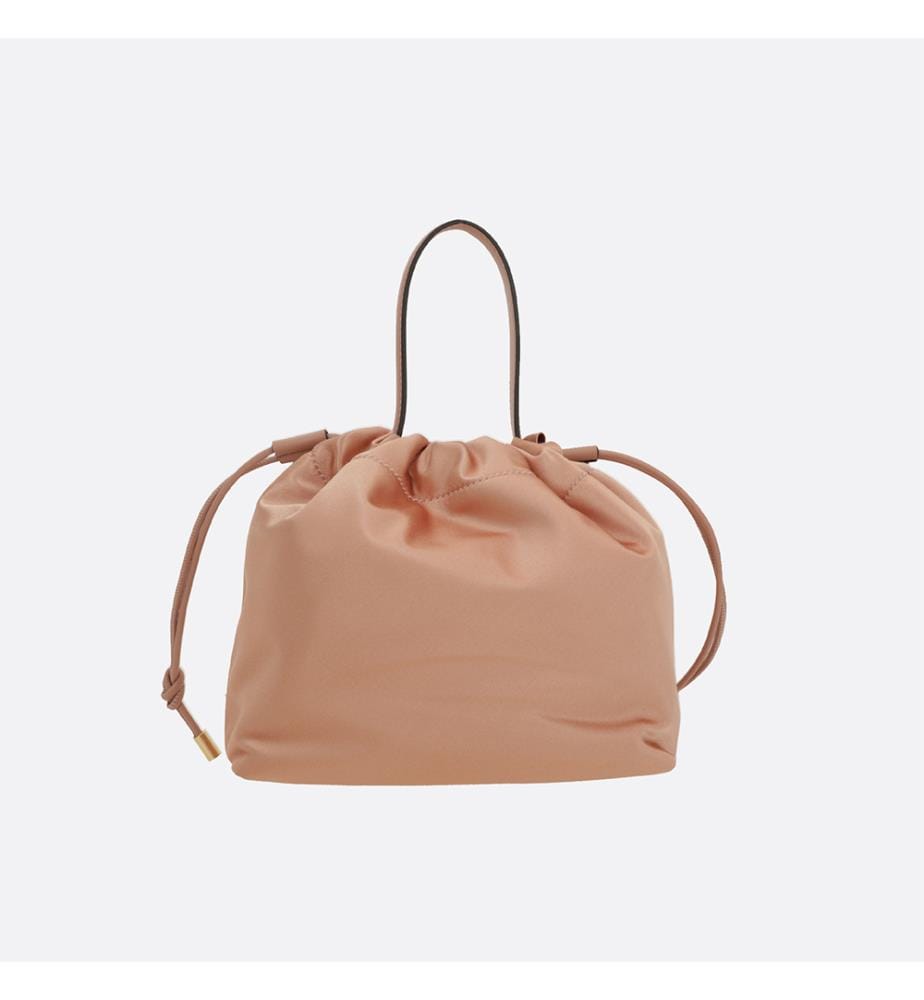 Icons-Handtasche aus Satin – Sommerbeige