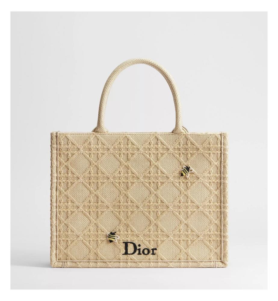 Book Tote-Tasche aus Kalbsleder – Beige und mehrfarbig