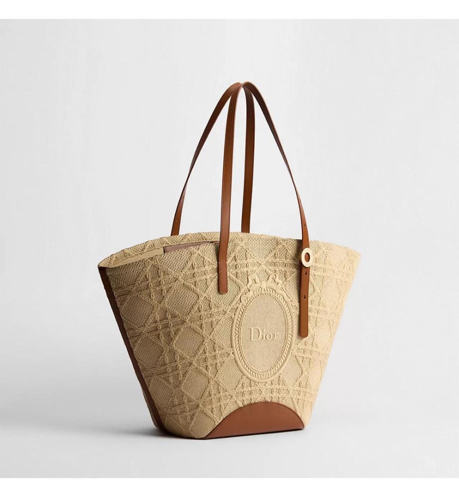 Umhängetasche „Médaillon“ aus Kalbsleder – Beige, mehrfarbig