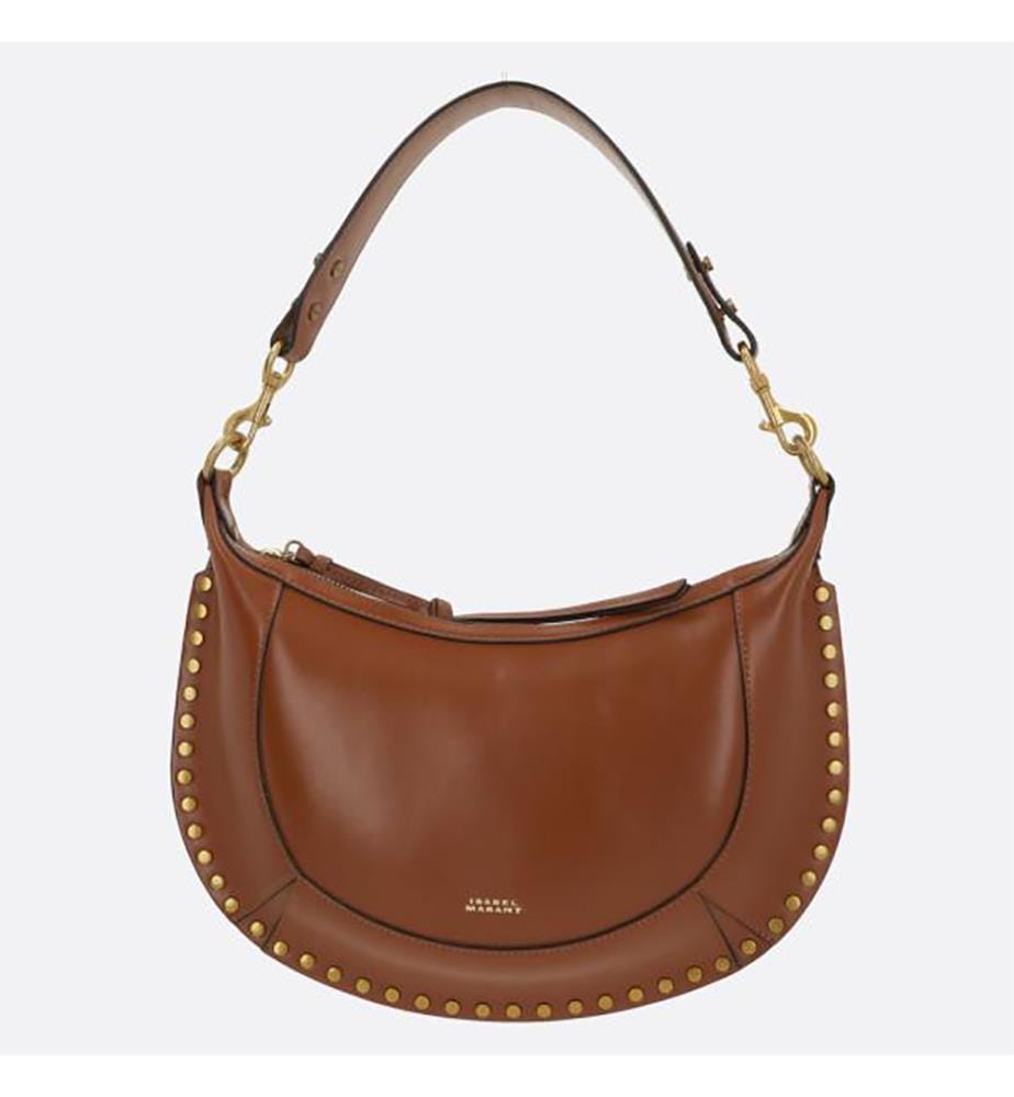 Borsa a tracolla Naoko in pelle liscia - Cognac