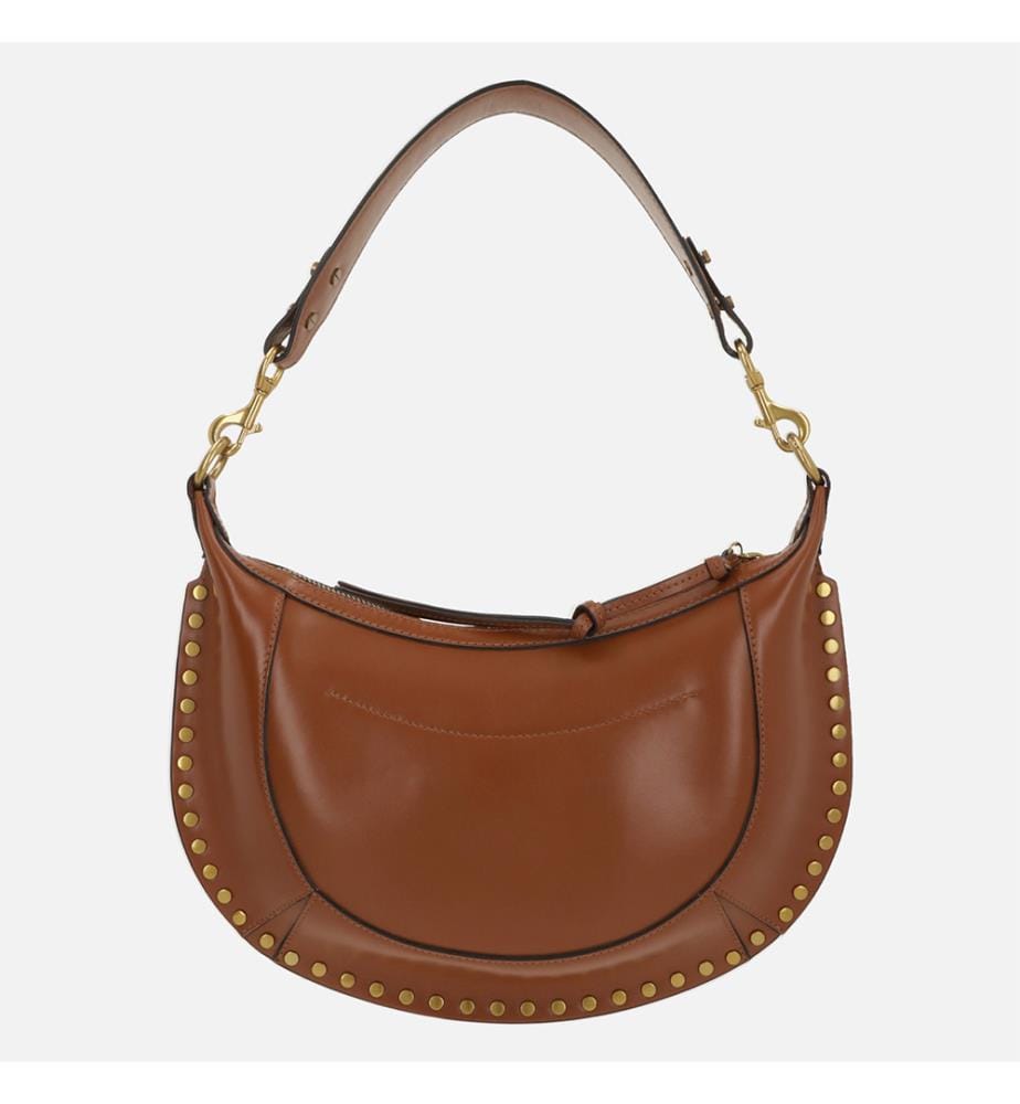Borsa a tracolla Naoko in pelle liscia - Cognac