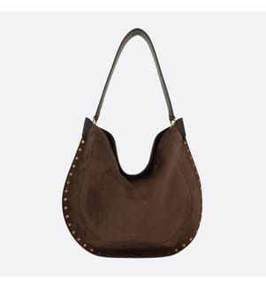 Oskan Soft Suede Hobo Bag - Coffee