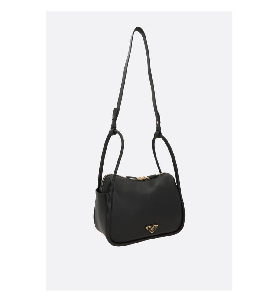 Handtasche „Darling“ aus weichem genarbtem Leder – Schwarz