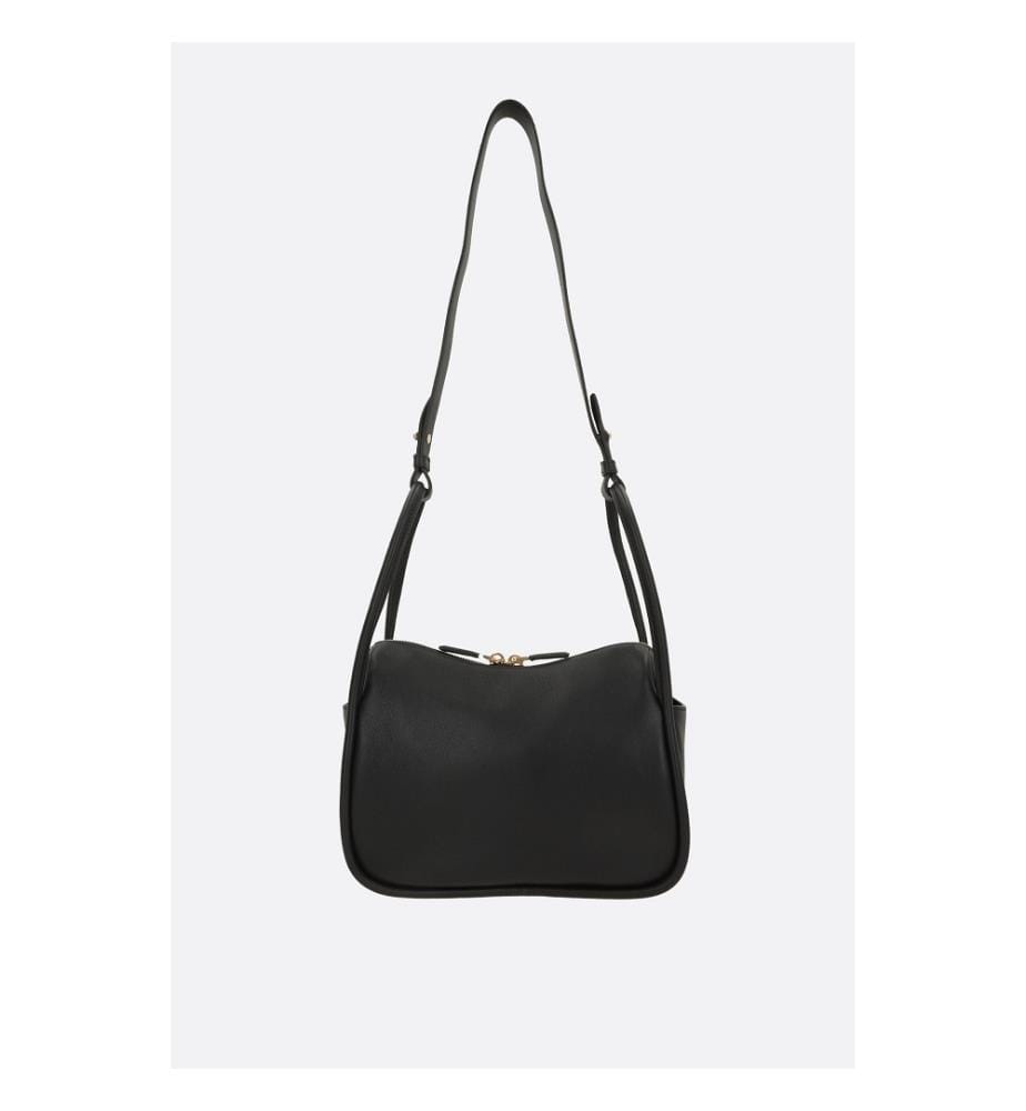 Handtasche „Darling“ aus weichem genarbtem Leder – Schwarz