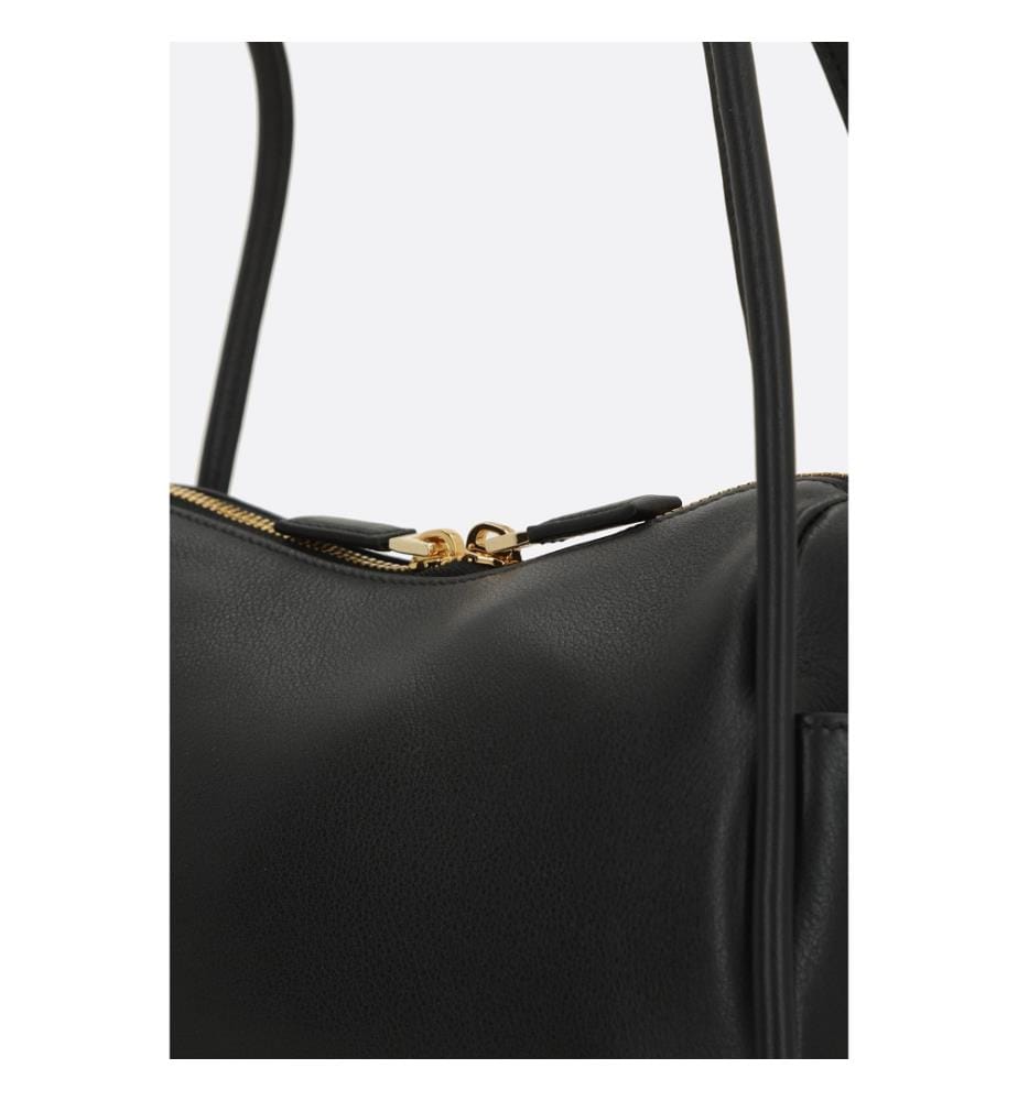 Handtasche „Darling“ aus weichem genarbtem Leder – Schwarz