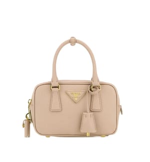 Handtasche aus Saffiano-Leder in Sand – Sand