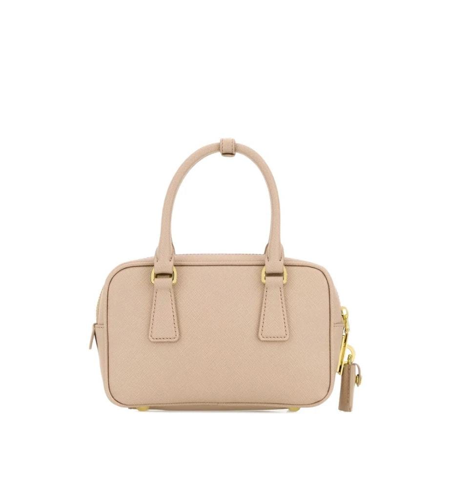 Handtasche aus Saffiano-Leder in Sand – Sand
