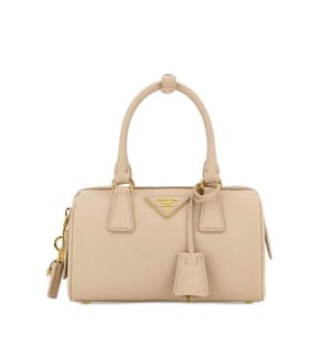 Lederhandtasche - Creme